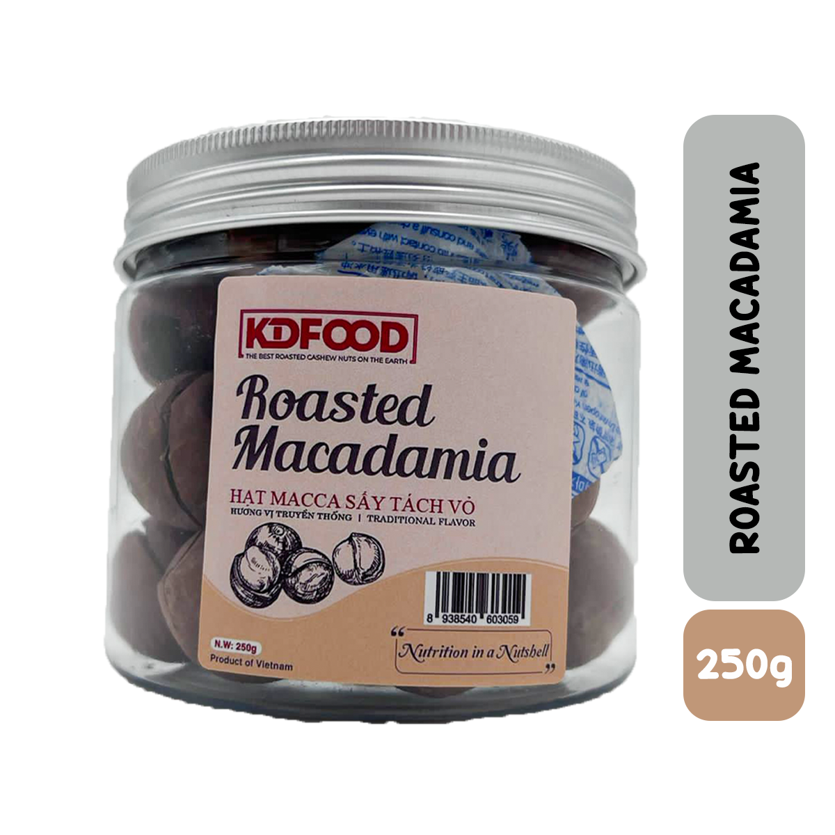 KDFOOD Vietnam Premium Roasted Macadamia 250G - JoonaCare.Shop